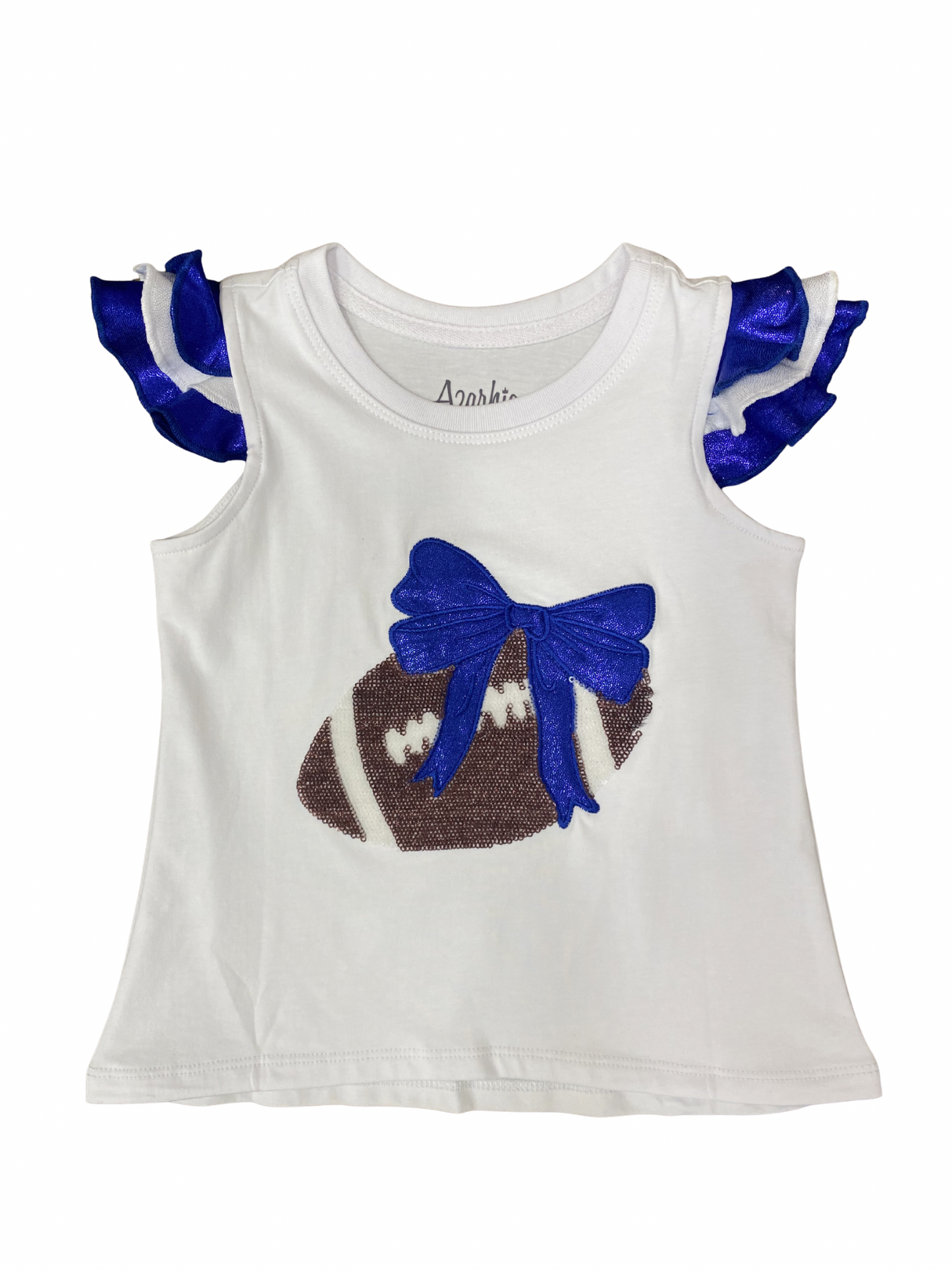 Sequin Football Shimmer Ruffle Sleeve