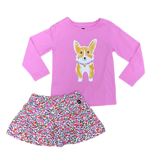 Corgi Love Skirt Set