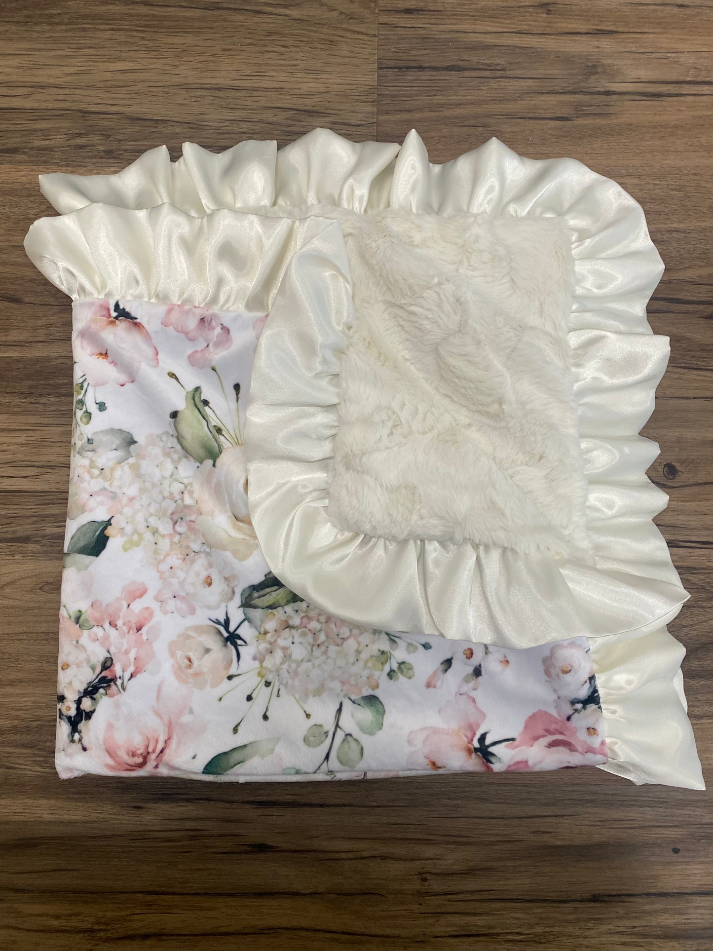 Something Pink Floral Minky Blanket