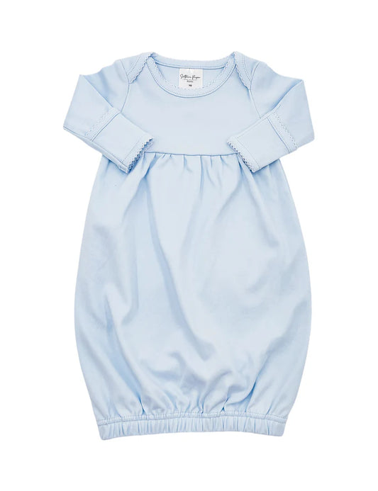 Baby Blue Gown with White Trim
