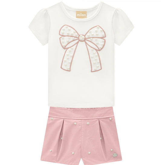 Pearls & Bows Set // Pink