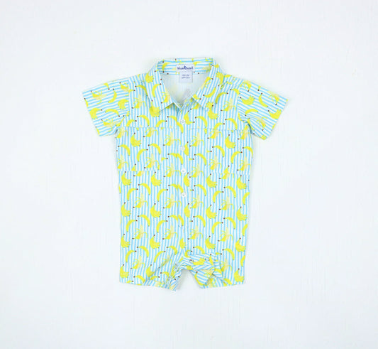Bananas Short Sleeve Romper