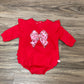 Red Bow Valentine Romper