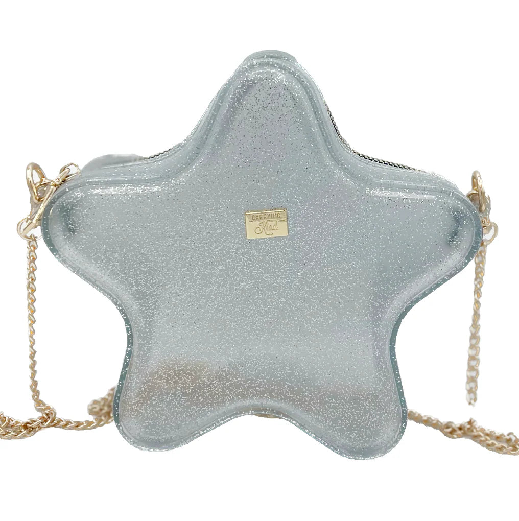 Silver Star Purse with Gold Hardware