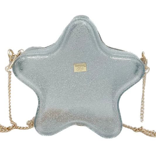 Silver Star Purse with Gold Hardware