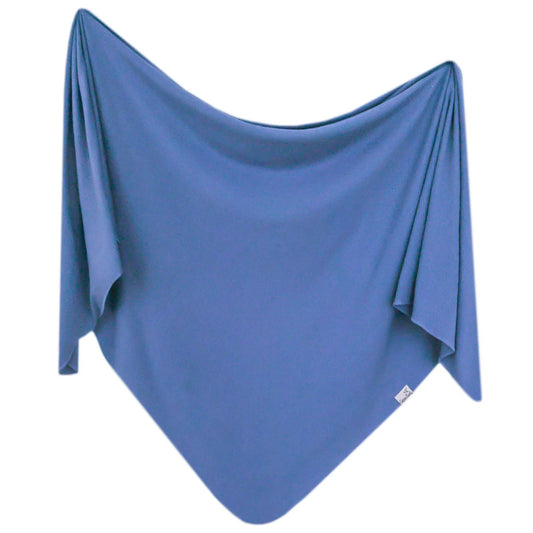 Swaddle Blanket - Indigo Rib