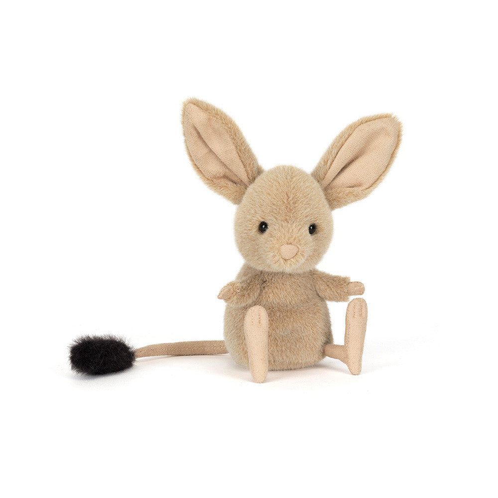 Jerboa Plush toy mouse with a black tail 