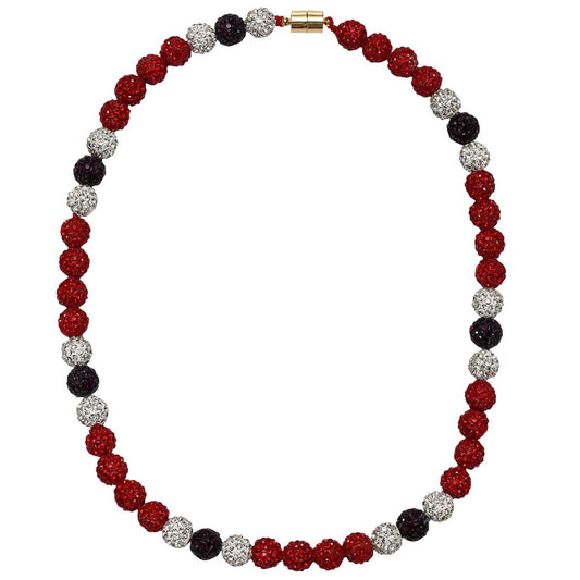 Disco Crystal Necklace // Red & Black