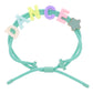 Kids Mint Cord and Multi "DANCE" and Mint Enamel Star Bracelet, Adj.