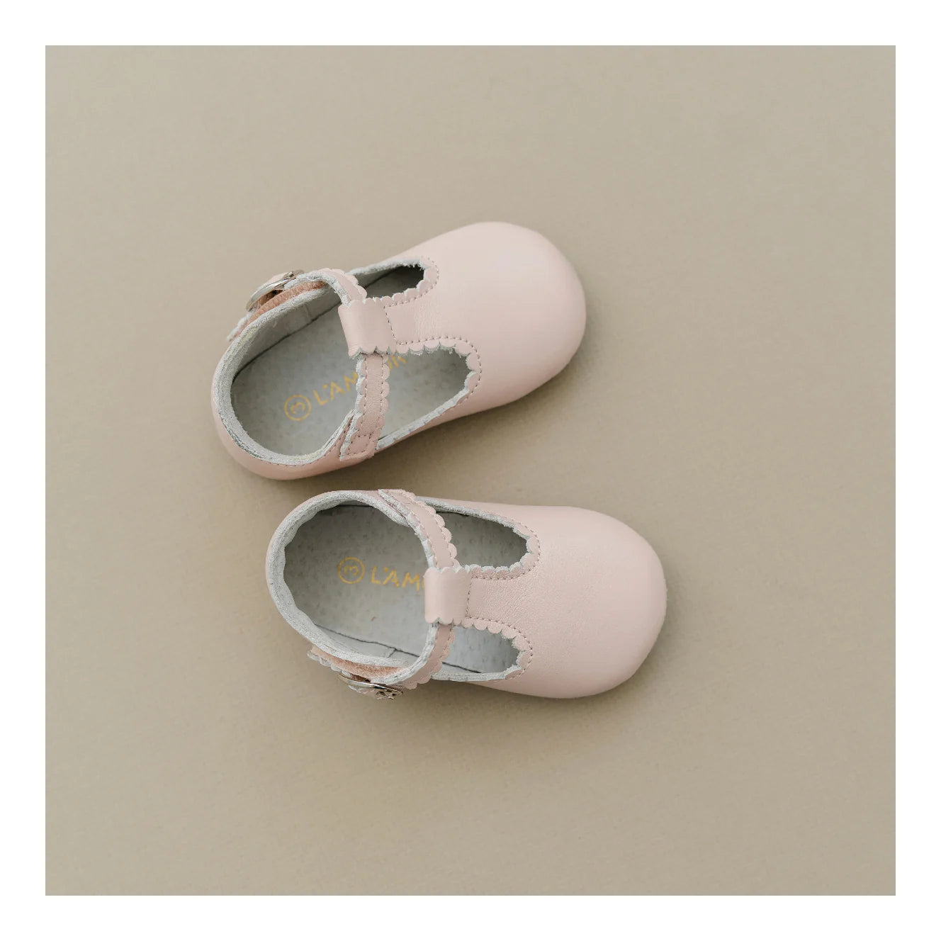 Elodie Scalloped T-Bar Crib Mary Jane // Pink