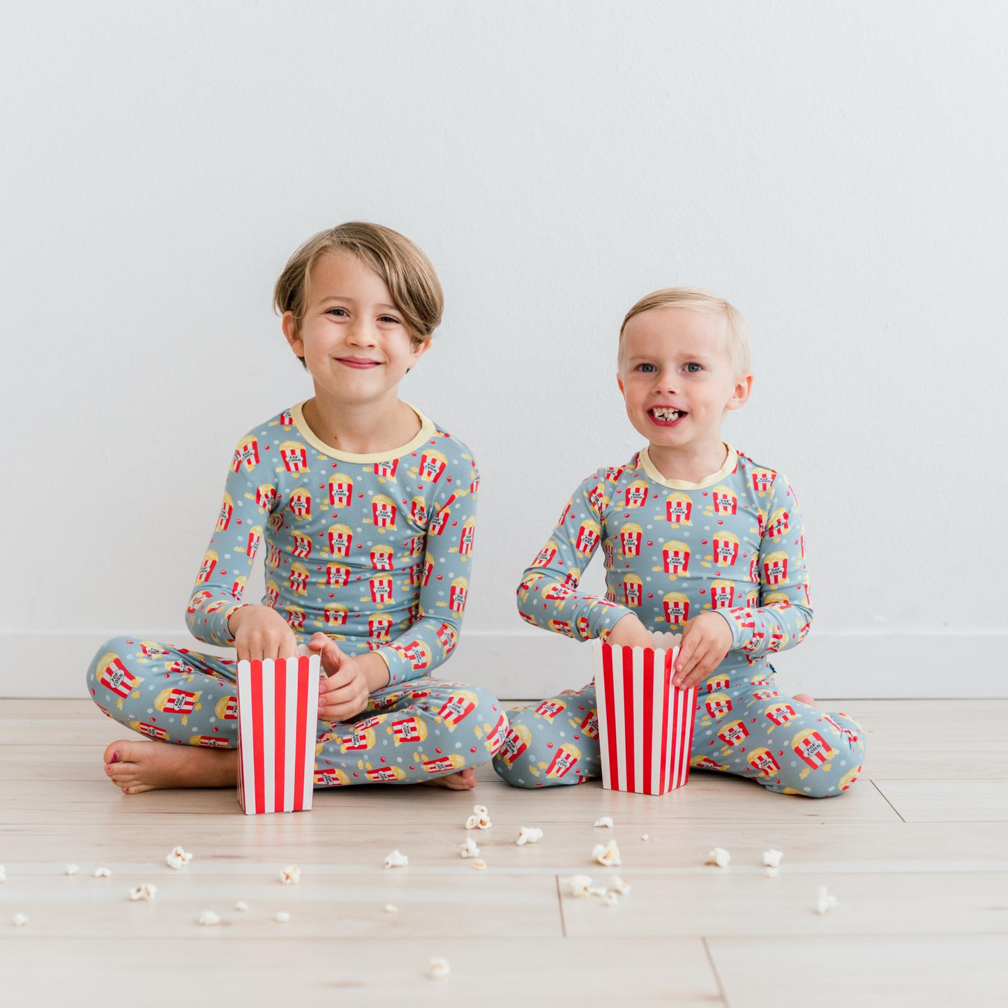 Print Long Sleeve Pajama Set // Stormy Sea Movie Night