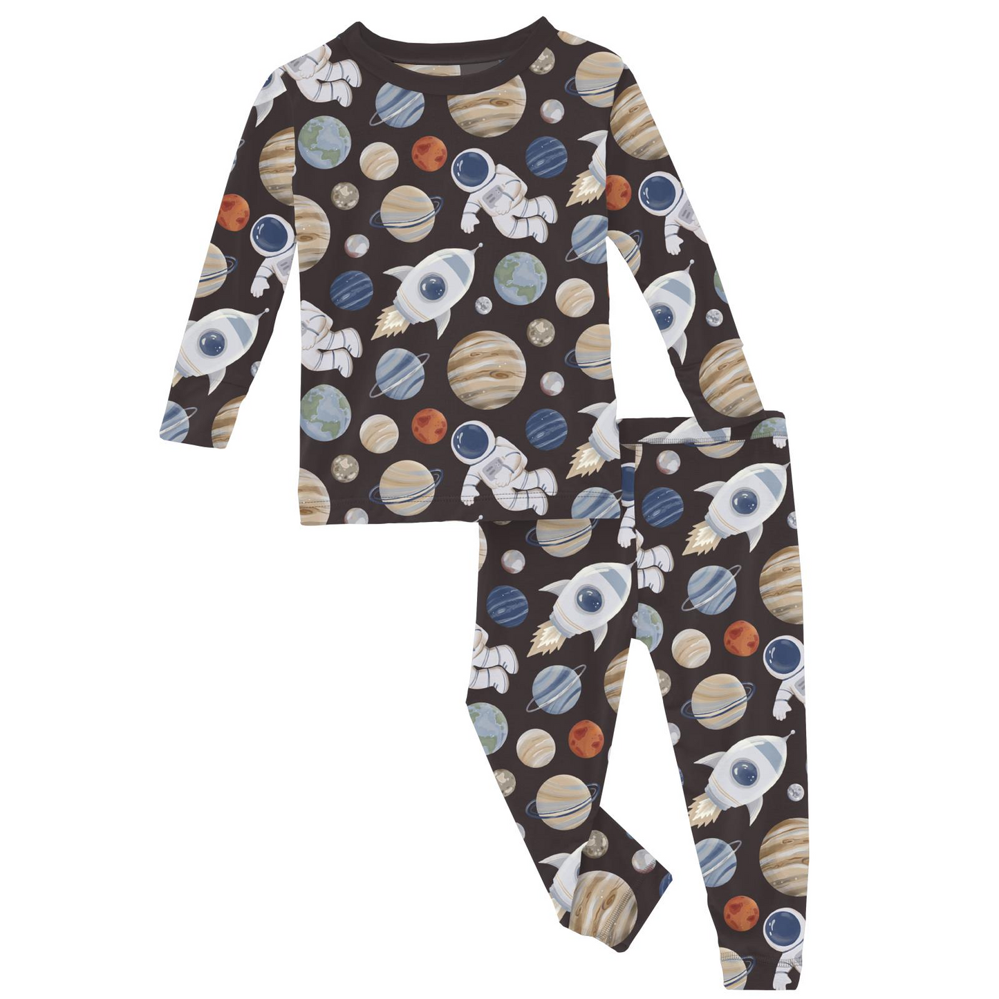 Children's pajama set with astronauts and planets