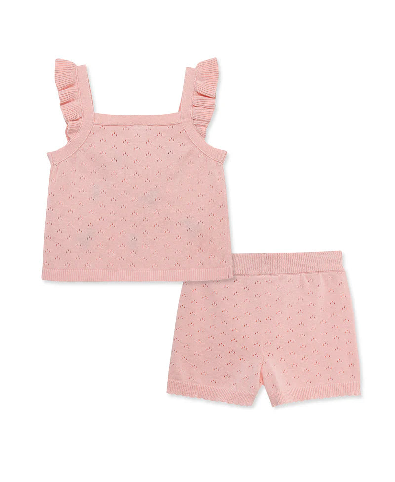 Cherry Pointelle Short Set