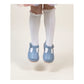 Selina Scalloped T-Strap Mary Jane // Dusty Blue