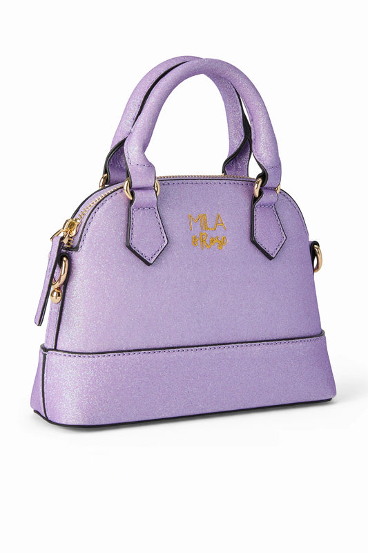 Lavender Glitter Crossbody Purse