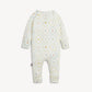 Baby onesie with floral pattern on a white background