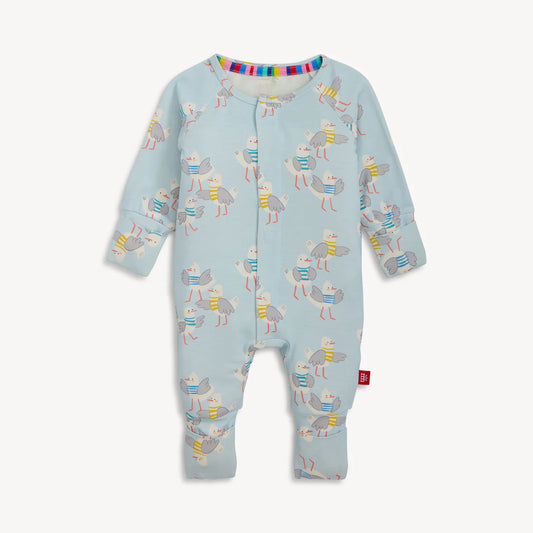 Seagulls on a convertible romper