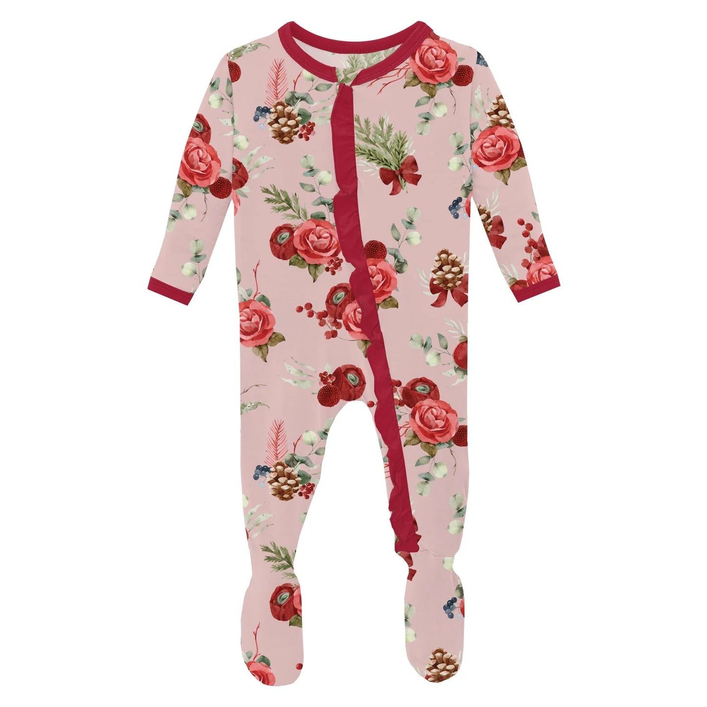 Floral-patterned baby onesie 