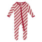 Red and white striped baby onesie 