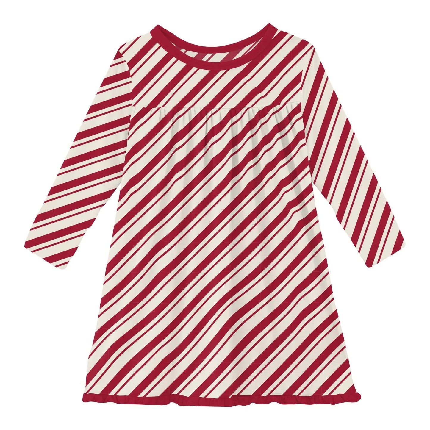 Red and white striped dress