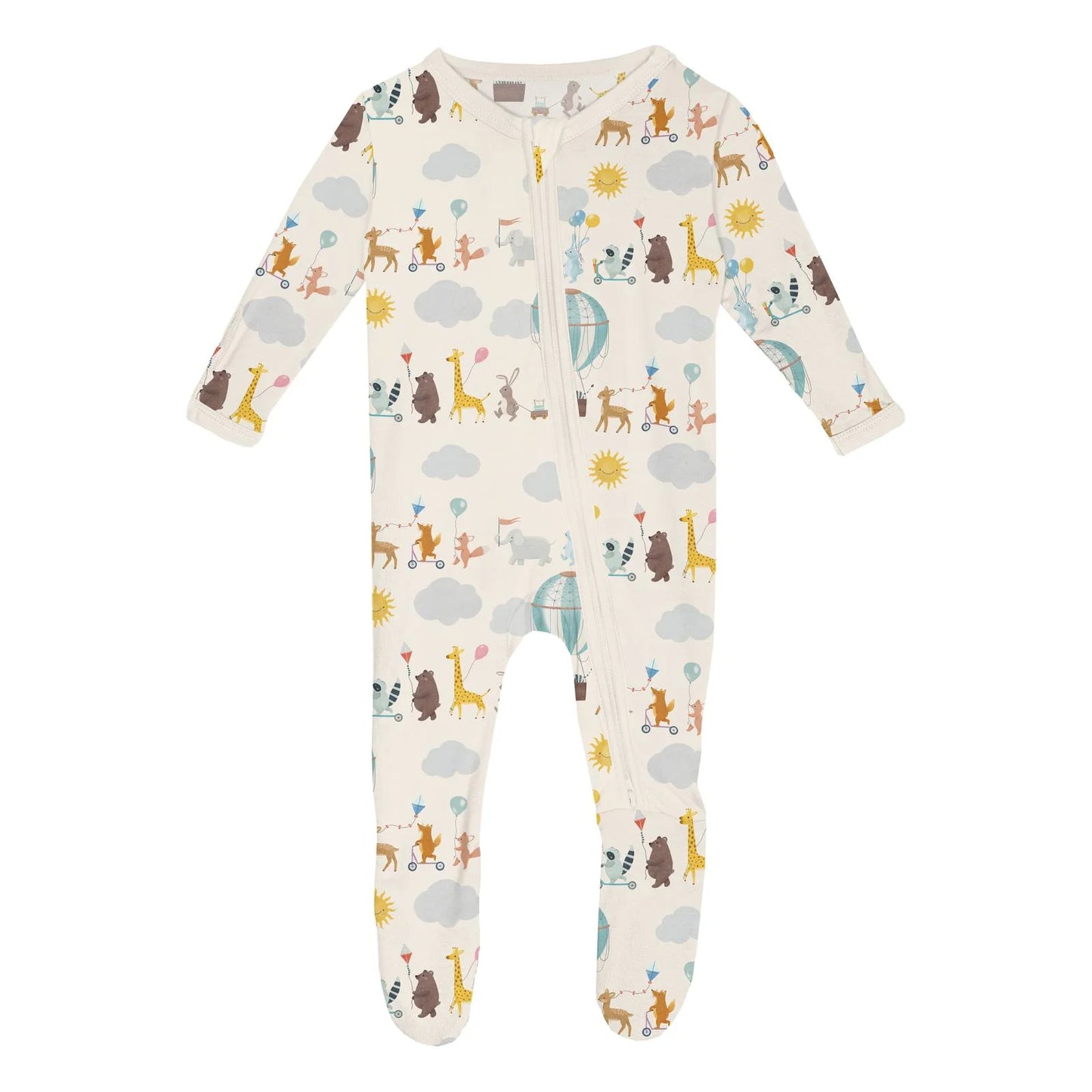 Natural Animal Parade 2-way Zipper Footie