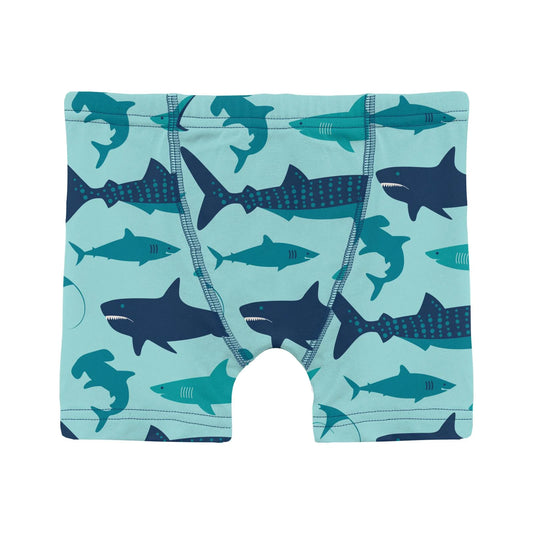 Boy Boxer Brief // Summer Sky Sharks