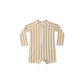 Beige and white striped baby swim suit