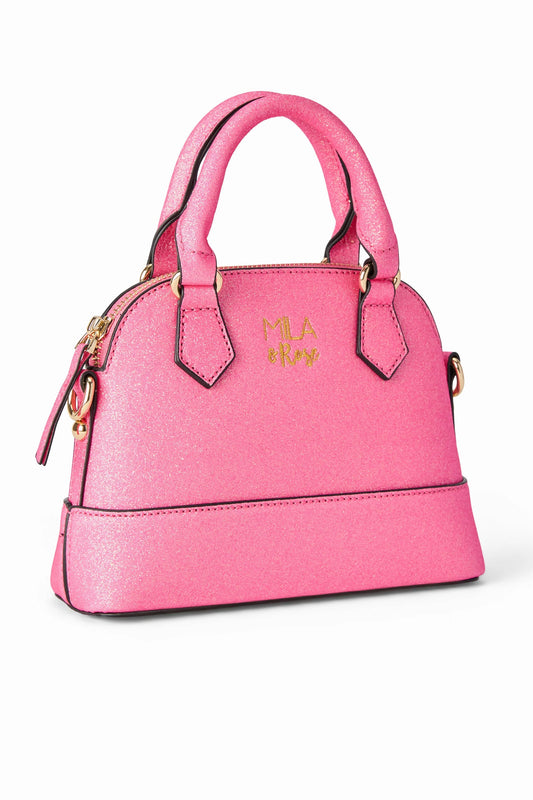 Neon Pink Glitter Crossbody Purse