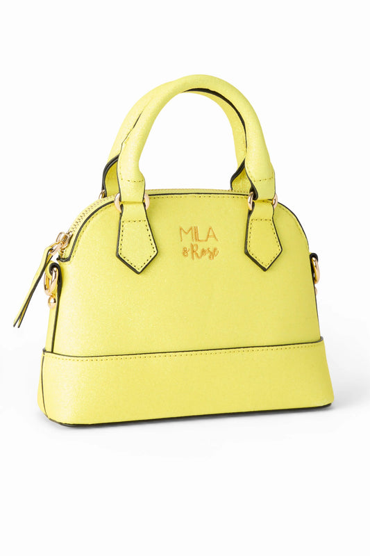 Neon Yellow Glitter Crossbody Purse