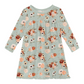 Aloe Fall Floral Classic Long Sleeve Swing Dress