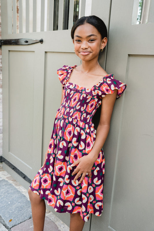 Tillie Tile Dress // Dahlia Purple