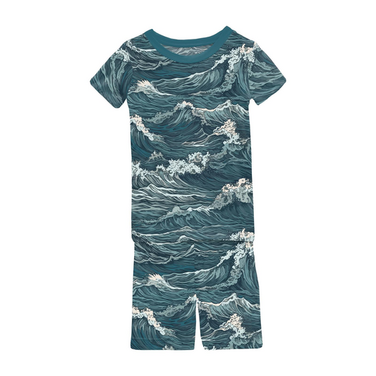 Oceanic Short Sleeve Pajama Set (Shorts)