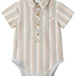 Striped babyonesie with button details 