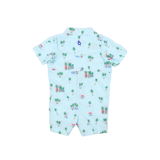 Pearl Snap Romper // Coastal Getaway