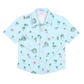 Light blue shirt with tropical pattern on a white background