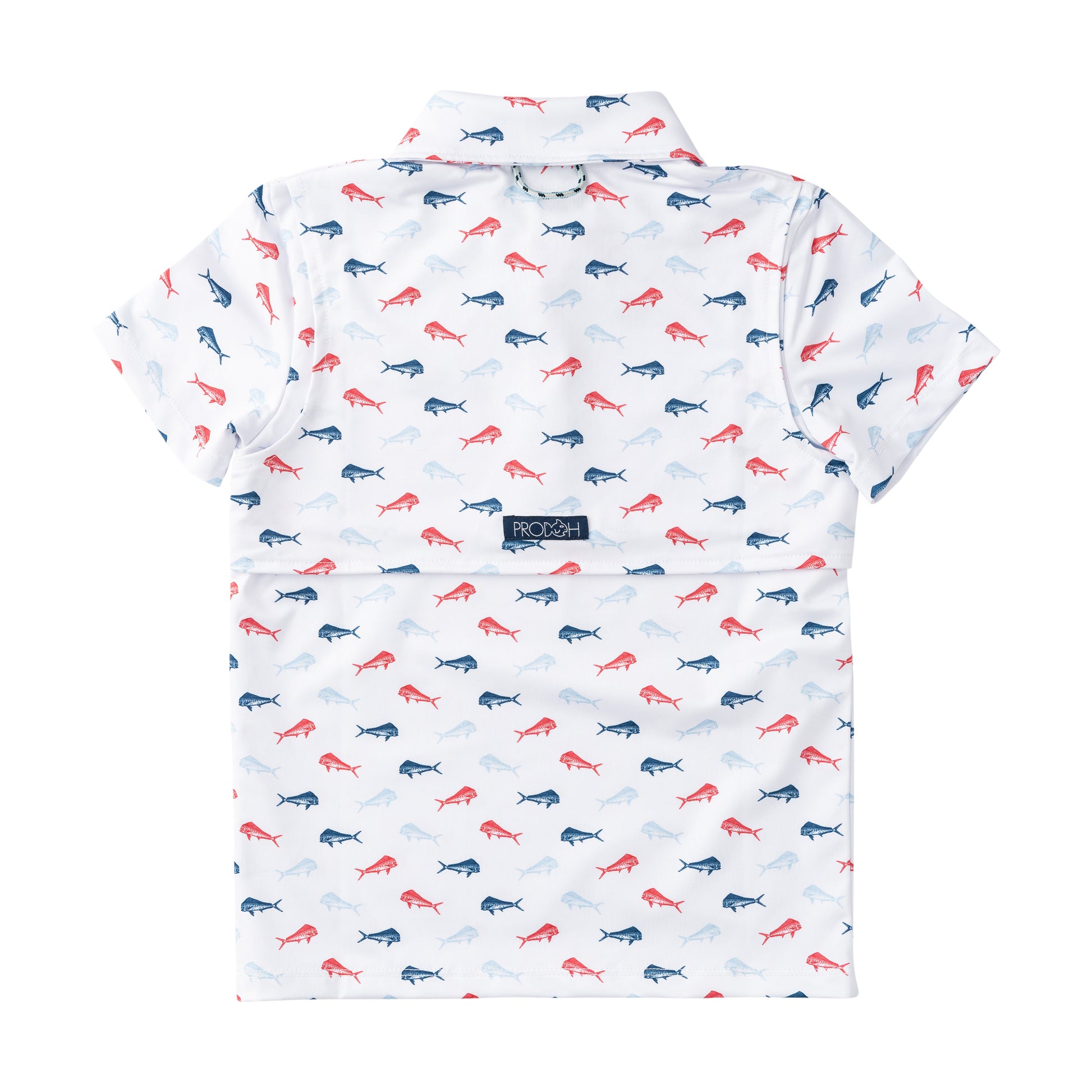 Short-sleeve shirt with fish 