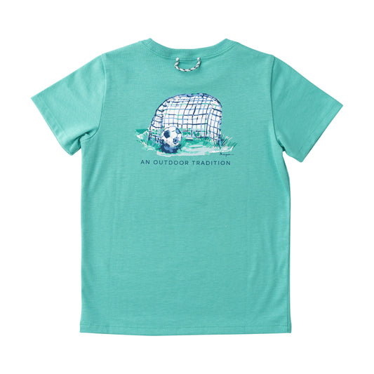 Marine Green Short Sleeve Cotton Tshirt // Soccer
