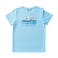 Light blue t-shirt with a summer graphic design 