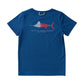 Navy Peony Short Sleeve Performance Tshirt // FIsh