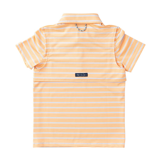 Orange Stripe Performance Polo