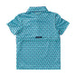 Marine Green Shell Print Performance Polo