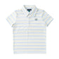Striped polo shirt with a small logo