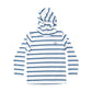 Navy Stripe Performance Hoodie // Fish