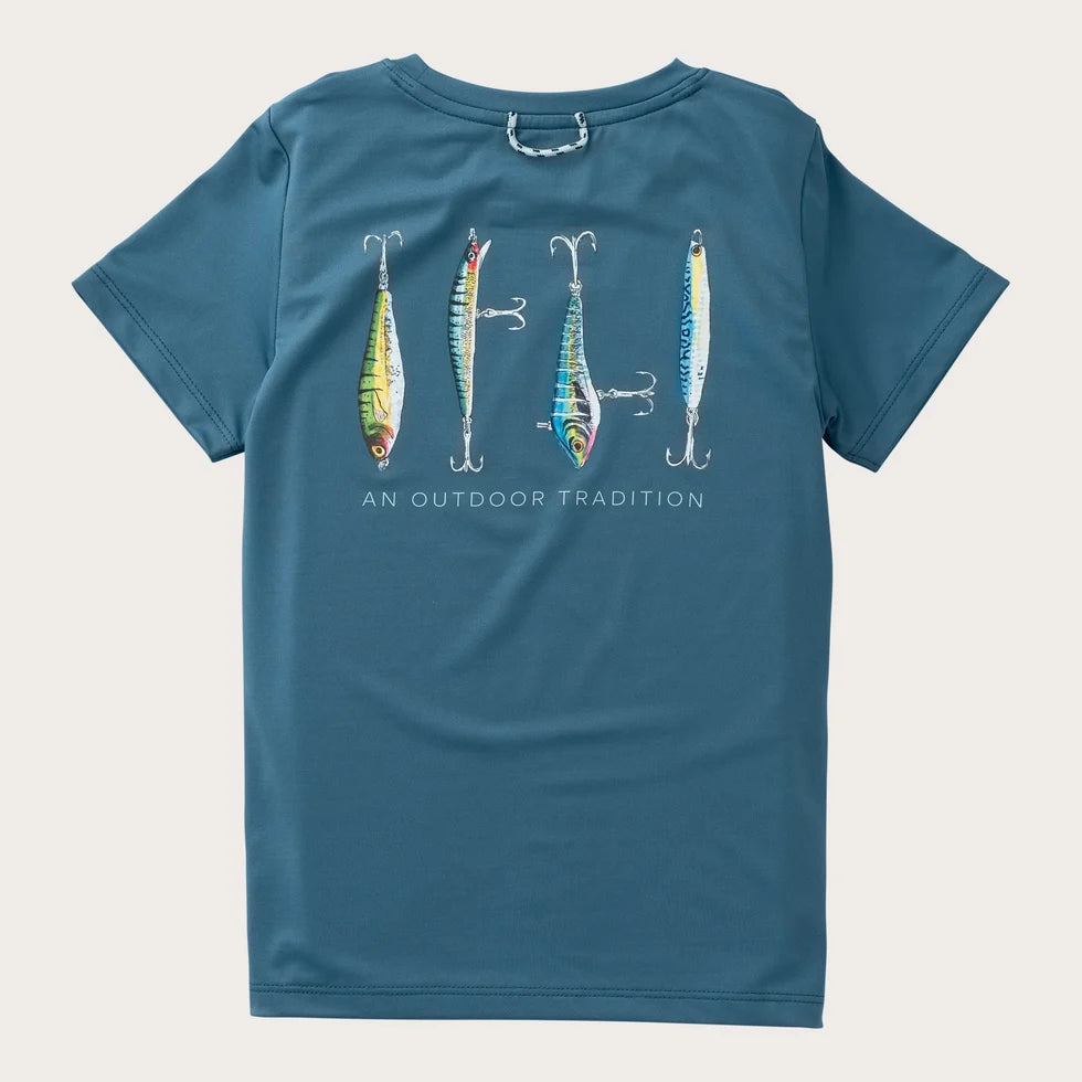 Pro Performance Short Sleeve T-shirt Fishing Lures  // Tapestry Blue