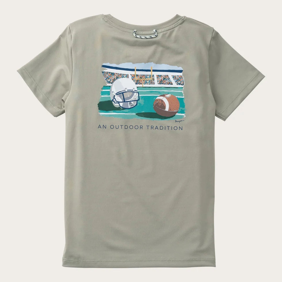 Pro Performance Short Sleeve T-shirt Football Art // Sage Green