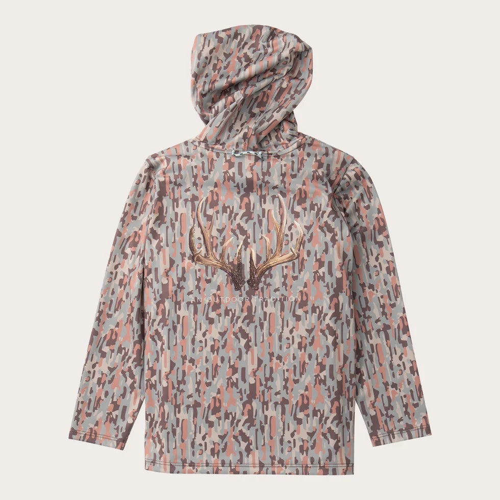 Pro Performance Hoodie T-shirt Deer Antlers // Neutral Camo