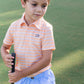 Orange Stripe Performance Polo