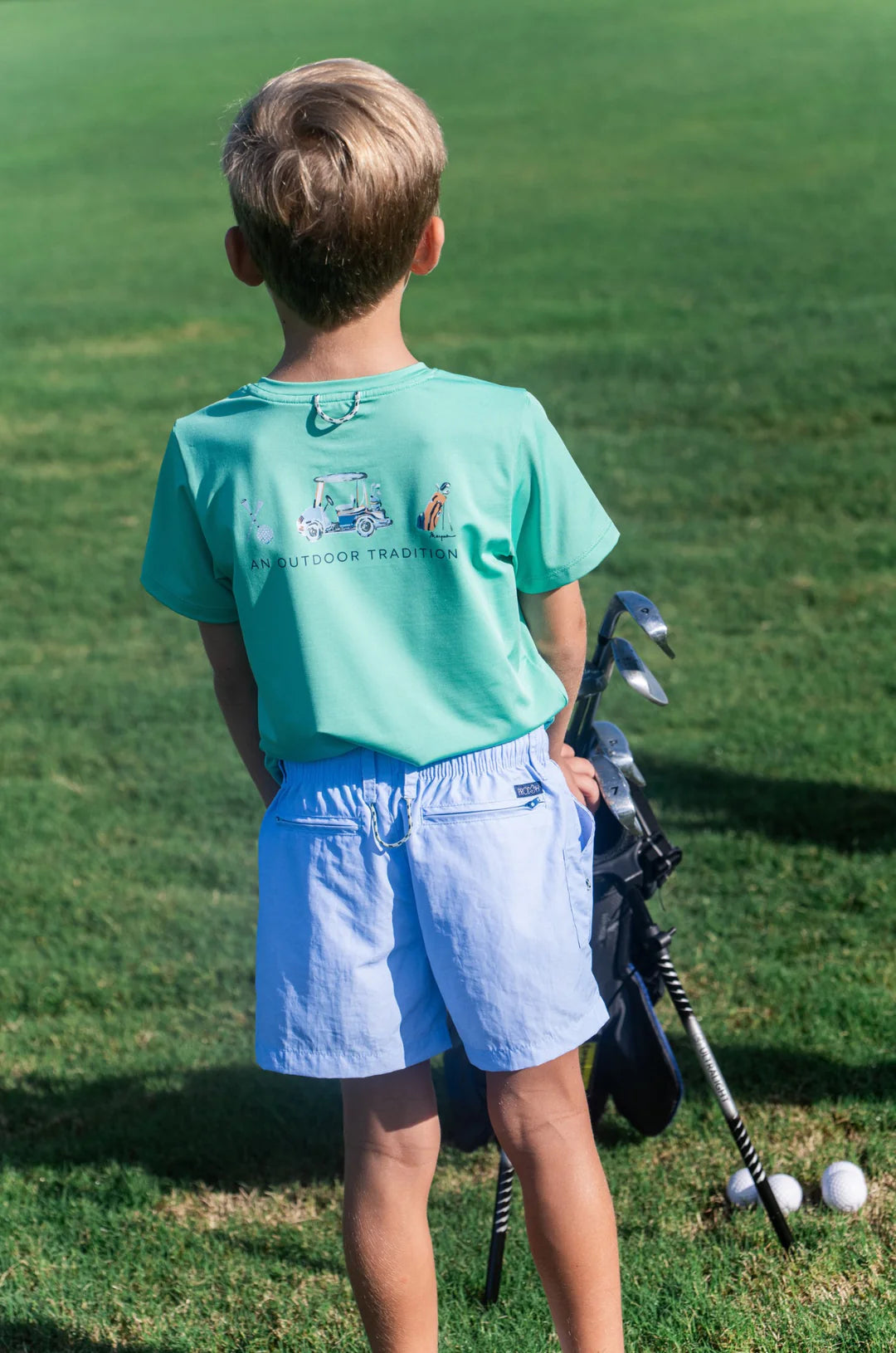 Marine Green Short Sleeve Performance Tshirt // Golf