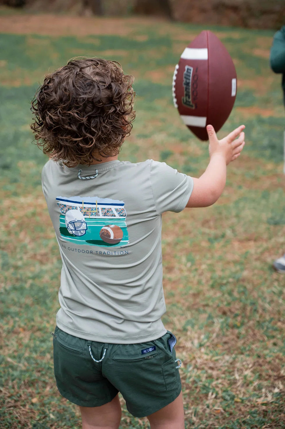 Pro Performance Short Sleeve T-shirt Football Art // Sage Green