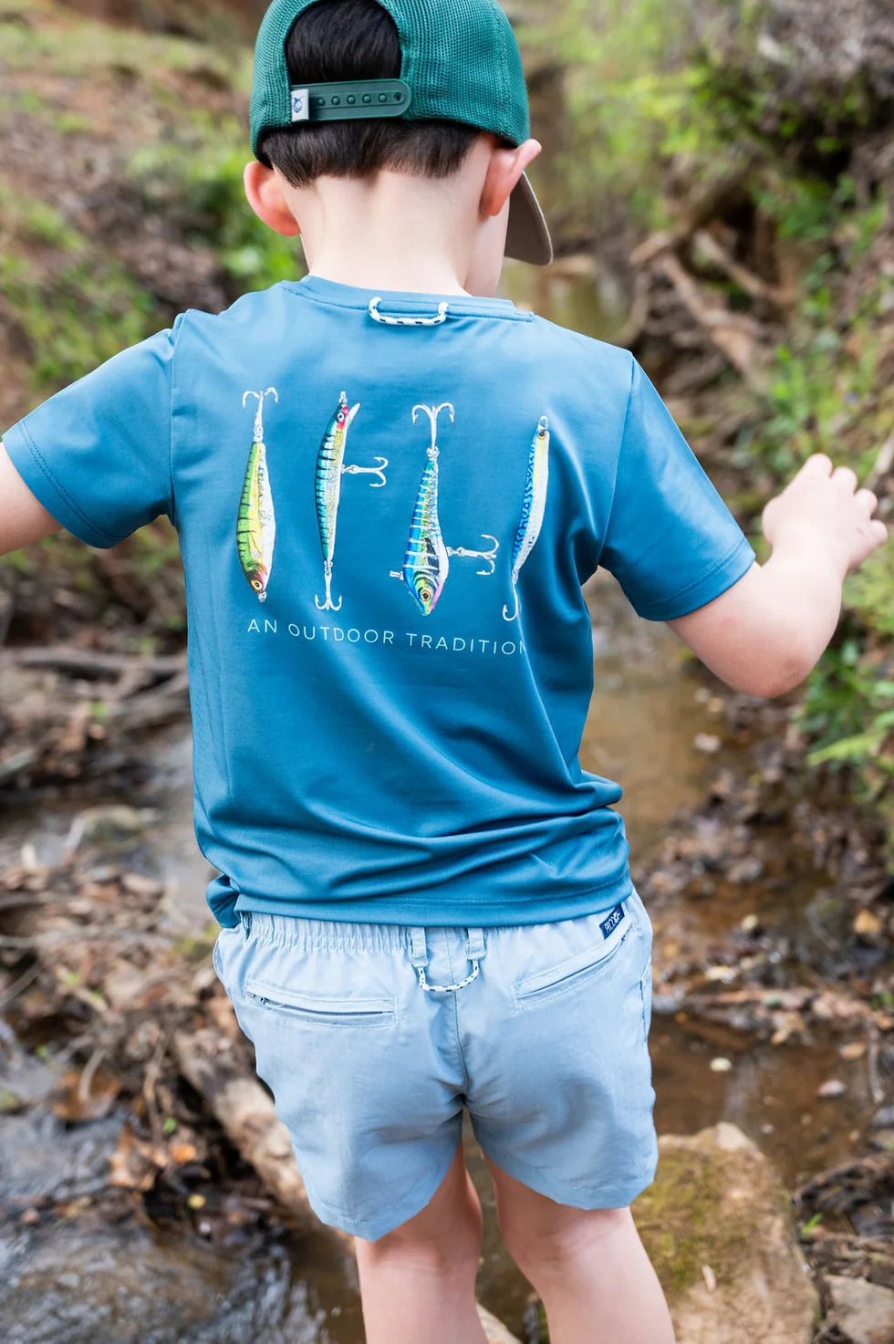 Pro Performance Short Sleeve T-shirt Fishing Lures  // Tapestry Blue